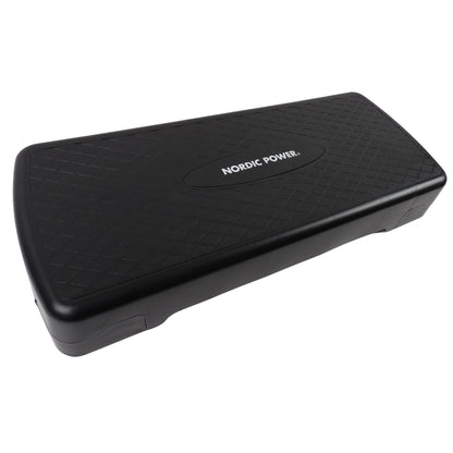 Trittbank Verstellbar 68 cm, Schwarz - NORDIC POWER