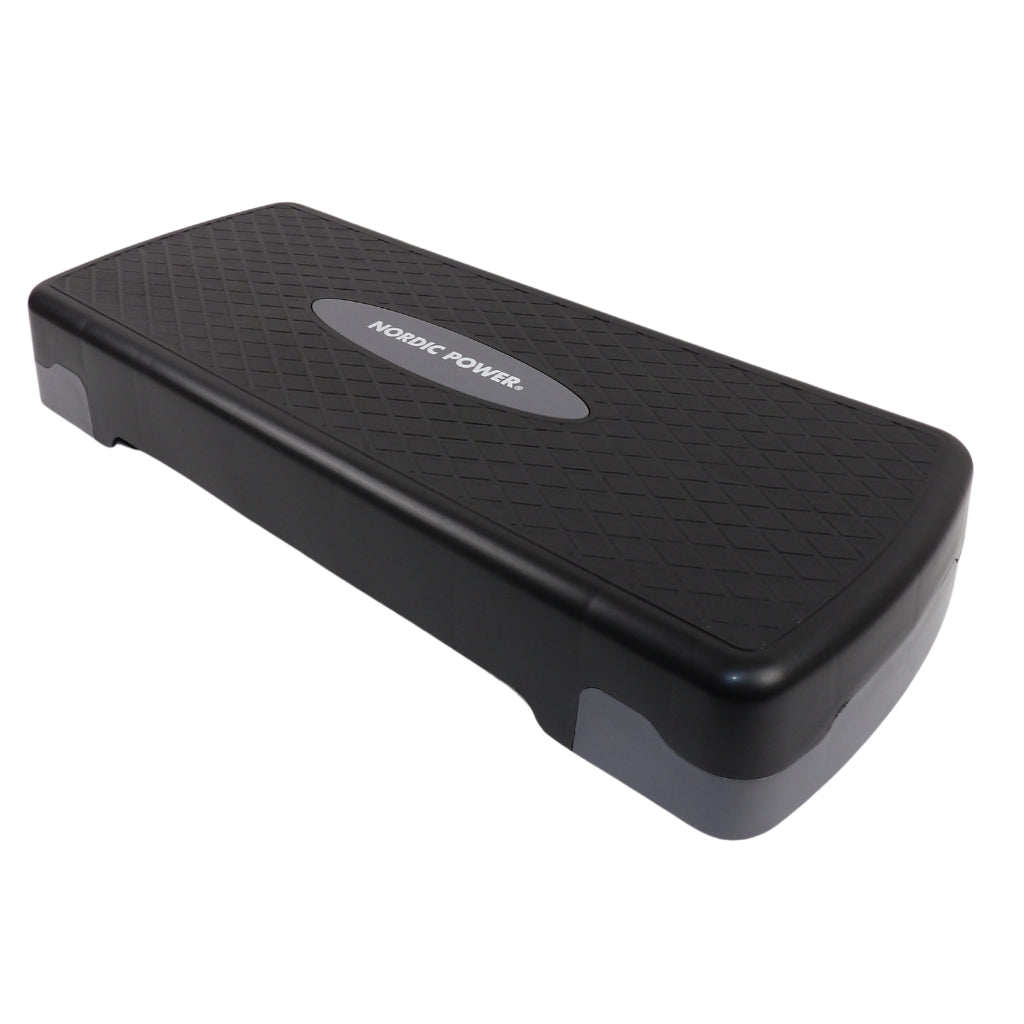 Trittbank verstellbar 68 cm, Schwarz und Grau - NORDIC POWER