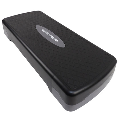 Trittbank verstellbar 68 cm, Schwarz und Grau - NORDIC POWER