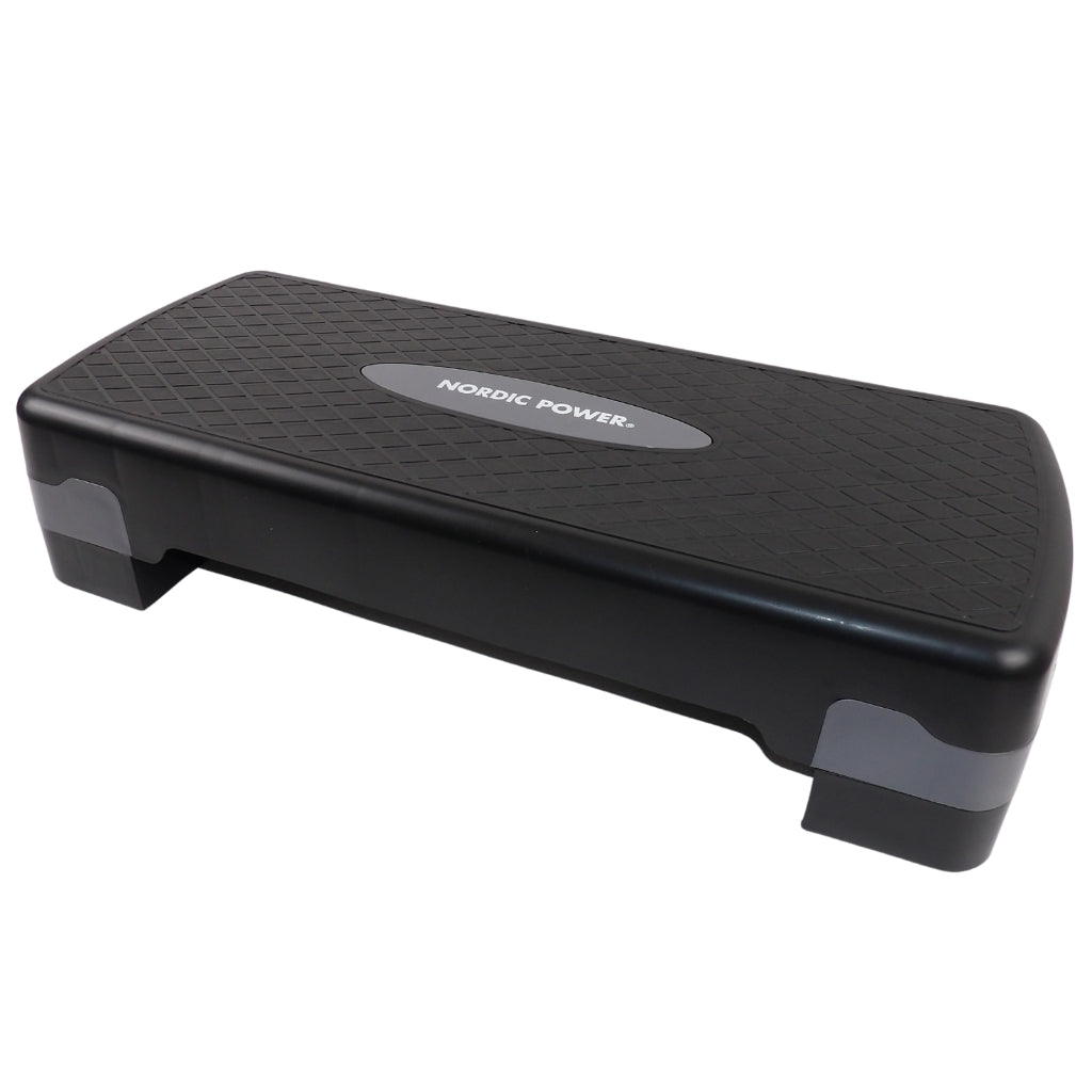 Trittbank verstellbar 68 cm, Schwarz und Grau - NORDIC POWER