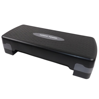 Trittbank verstellbar 68 cm, Schwarz und Grau - NORDIC POWER