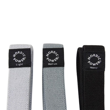 Strength Band 3er-Pack Schwarz, Grau, Hellgrau - NORDIC POWER