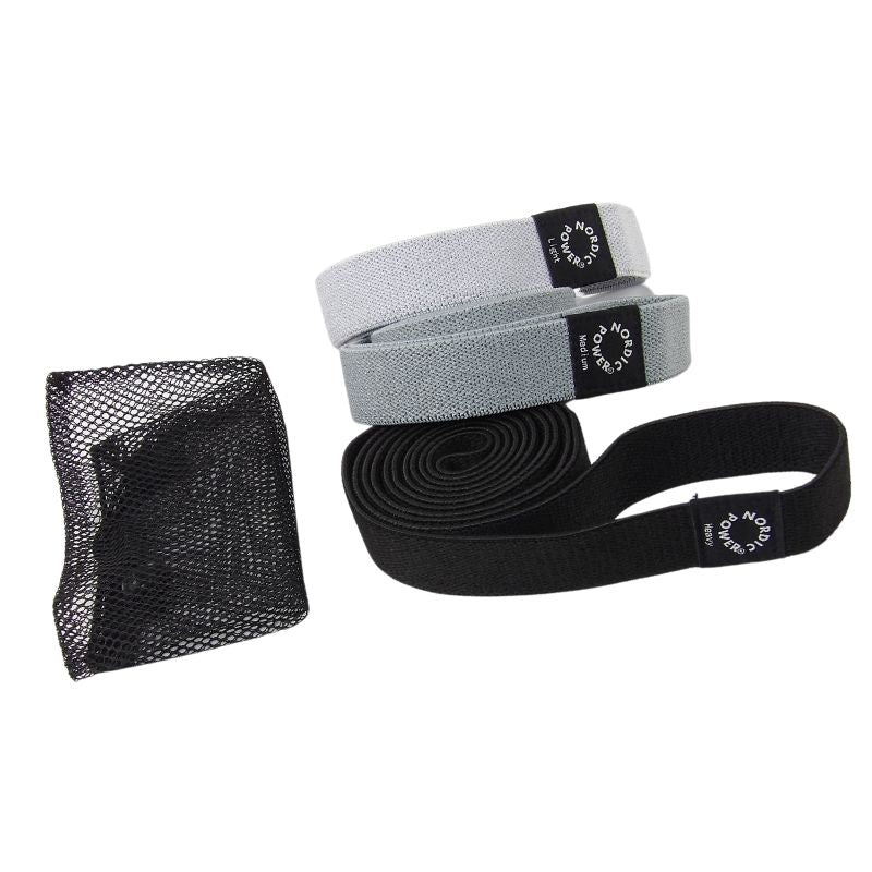 Strength Band 3er-Pack Schwarz, Grau, Hellgrau - NORDIC POWER