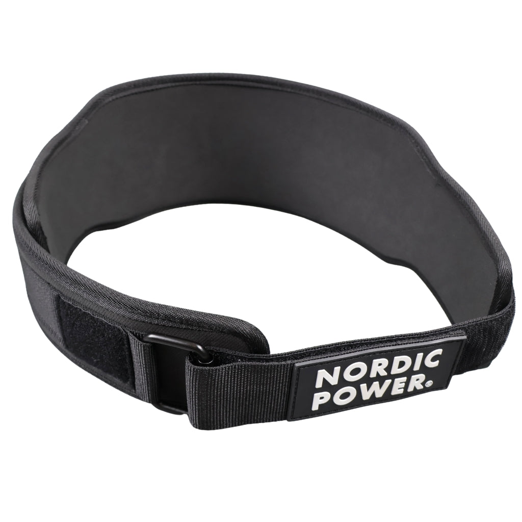 Trainingsgürtel superleicht, Größe Medium, Schwarz - NORDIC POWER