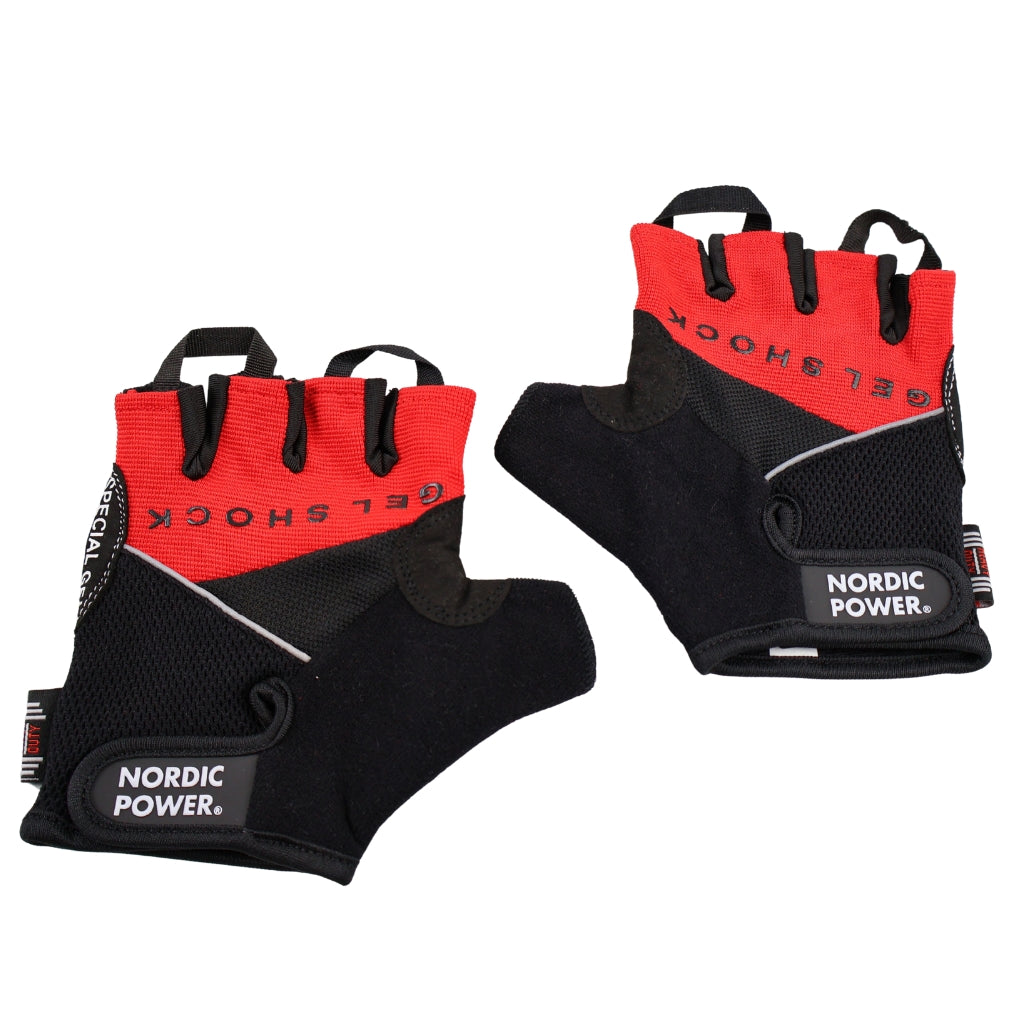 Trainingshandschuhe Schwarz/Rot, Größe M - NORDIC POWER