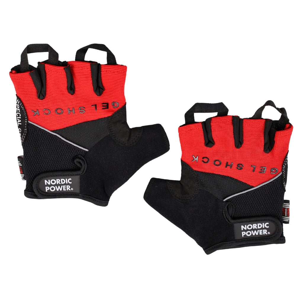 Trainingshandschuhe Schwarz/Rot, Größe S - NORDIC POWER