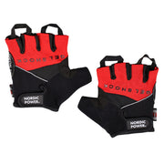 Trainingshandschuhe Schwarz/Rot, Größe S - NORDIC POWER