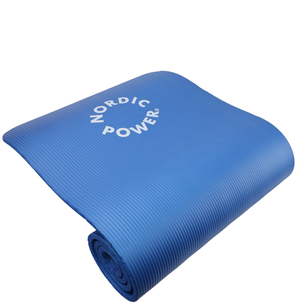 Trainingsmatte Schwarz 1,5 cm dick, mit Tasche - NORDIC POWER