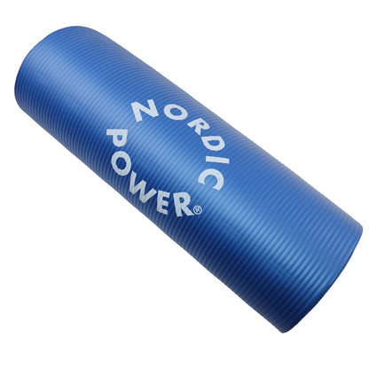 Trainingsmatte Schwarz 1,5 cm dick, mit Tasche - NORDIC POWER