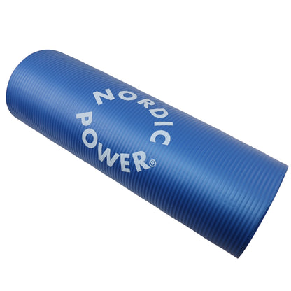 Trainingsmatte Schwarz 1,5 cm dick, mit Tasche - NORDIC POWER