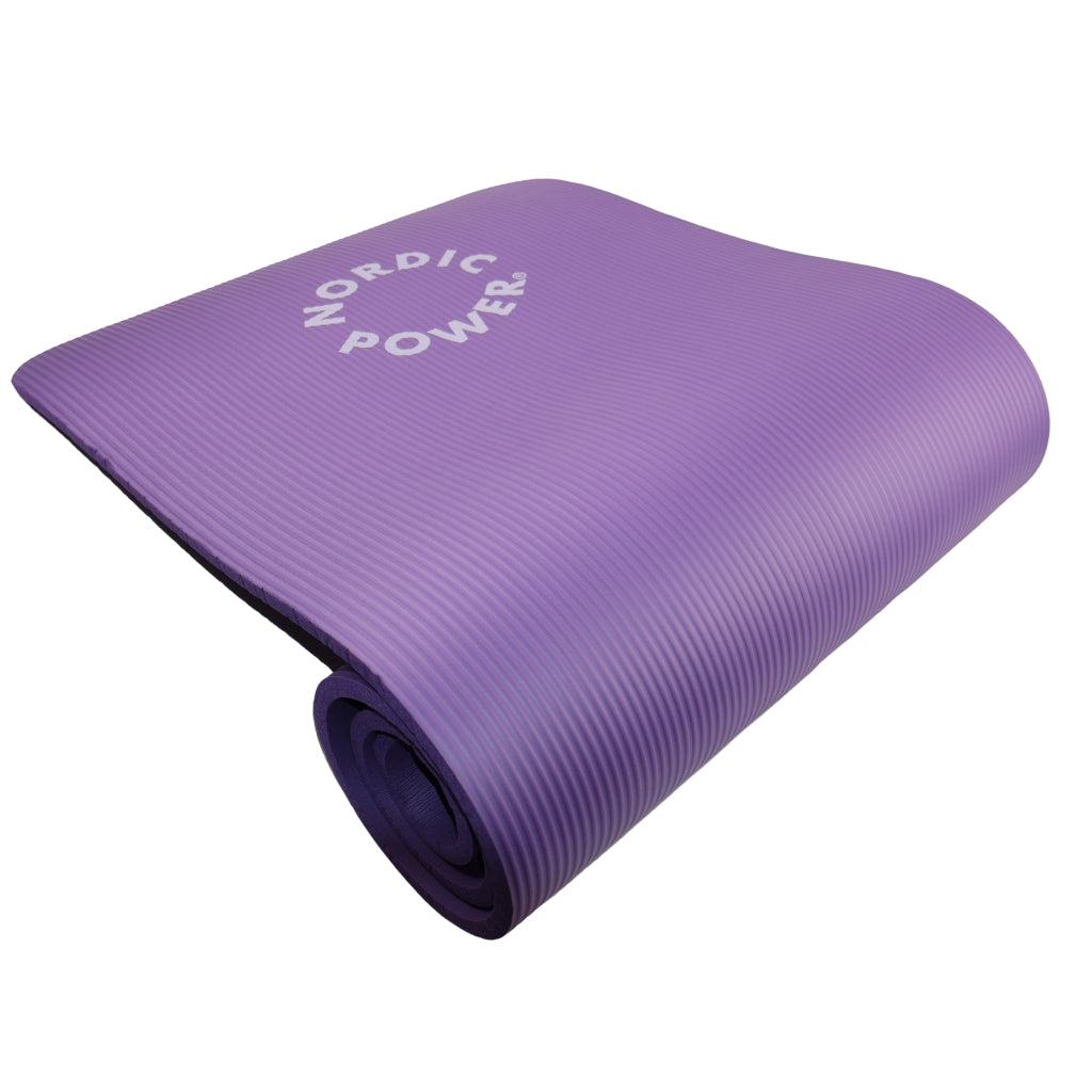 Trainingsmatte Schwarz 1,5 cm dick, mit Tasche - NORDIC POWER