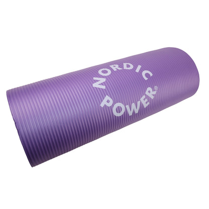 Trainingsmatte Schwarz 1,5 cm dick, mit Tasche - NORDIC POWER