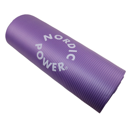 Trainingsmatte Schwarz 1,5 cm dick, mit Tasche - NORDIC POWER