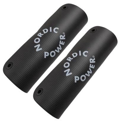 2 Stk. Trainingsmatten Schwarz 1,5 cm dick. Mit Tragegurt NORDIC POWER