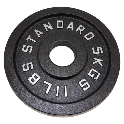 Hantelscheibe 5 Kg. Schwarzes Metall 1 Stück. Ø50 mm - NORDIC POWER
