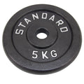 Gewichtsscheibe 5 kg, Schwarzes Metall, Ø 30 mm - NORDIC POWER - DEMO