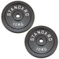 Hantelscheibe 10 kg, Black Metal, Ø30 mm - NORDIC POWER