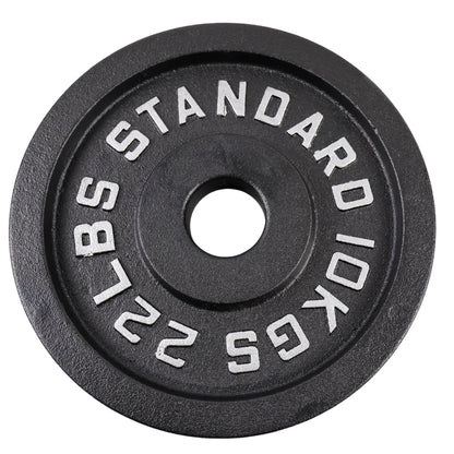 Hantelscheibe 10 Kg. Schwarzes Metall 1 Stück. Ø50 mm - NORDIC POWER