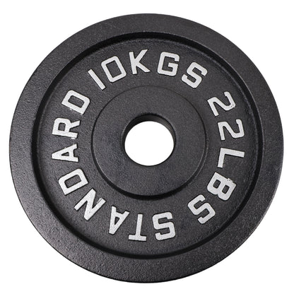 Hantelscheibe 10 Kg. Schwarzes Metall 1 Stück. Ø50 mm - NORDIC POWER
