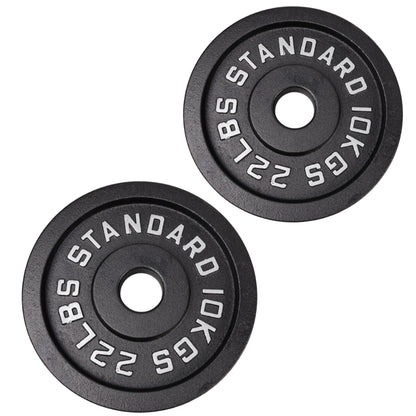 Hantelscheibe 10 Kg. Schwarzes Metall 1 Stück. Ø50 mm - NORDIC POWER