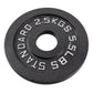 Hantelscheibe 2,5 Kg. Schwarz Metall 1 Stück - Ø50 mm - NORDIC POWER