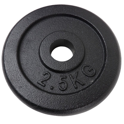 Hantelscheiben-Set 2 x 2,5 kg. Schwarzes Metall, Ø30 mm - NORDIC POWER