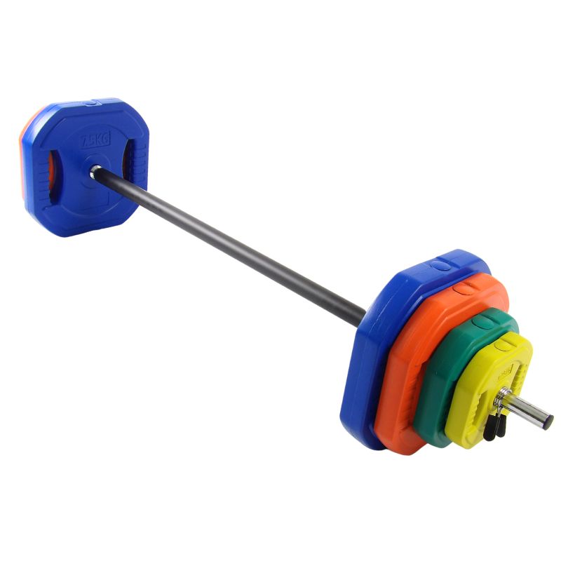 Bodypump Set 35 kg. Mit blauen 7,5 kg. Scheiben - NORDIC POWER - Ø25 mm.