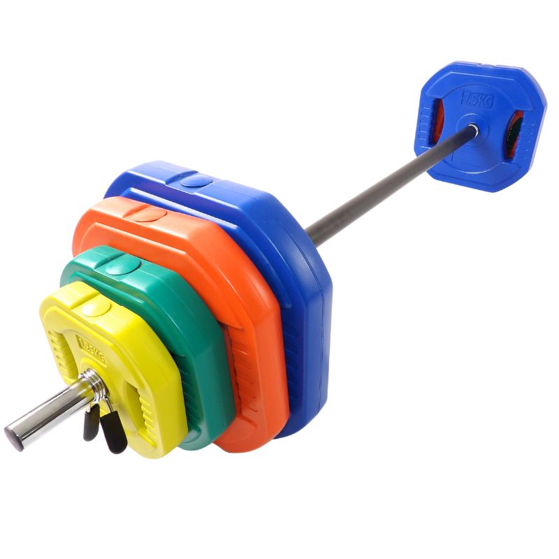 Bodypump Set 35 kg. Mit blauen 7,5 kg. Scheiben - NORDIC POWER - Ø25 mm.