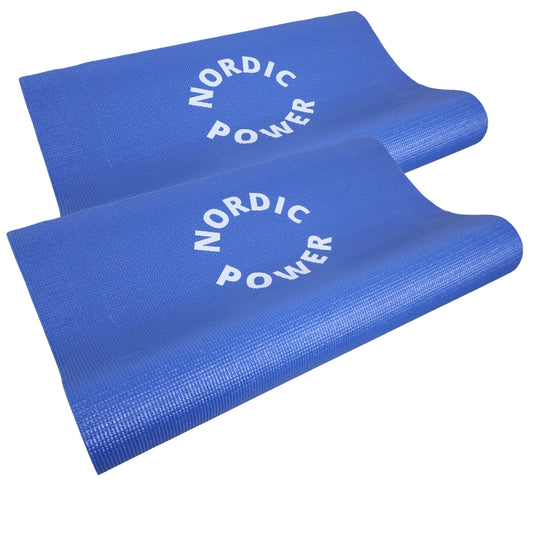 12 Stk. Yogamatten, Blau 6 mm. NORDIC POWER