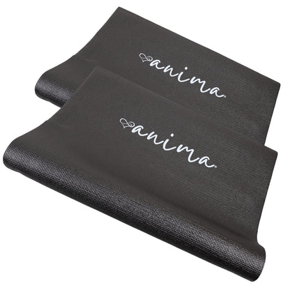 2 Stk. Yogamatte Schwarz 3 mm - ANIMA
